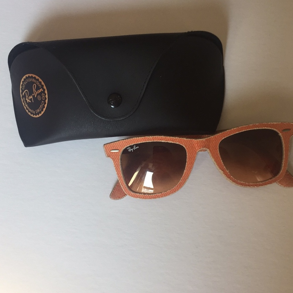 Orange Ray-Ban sunglasses